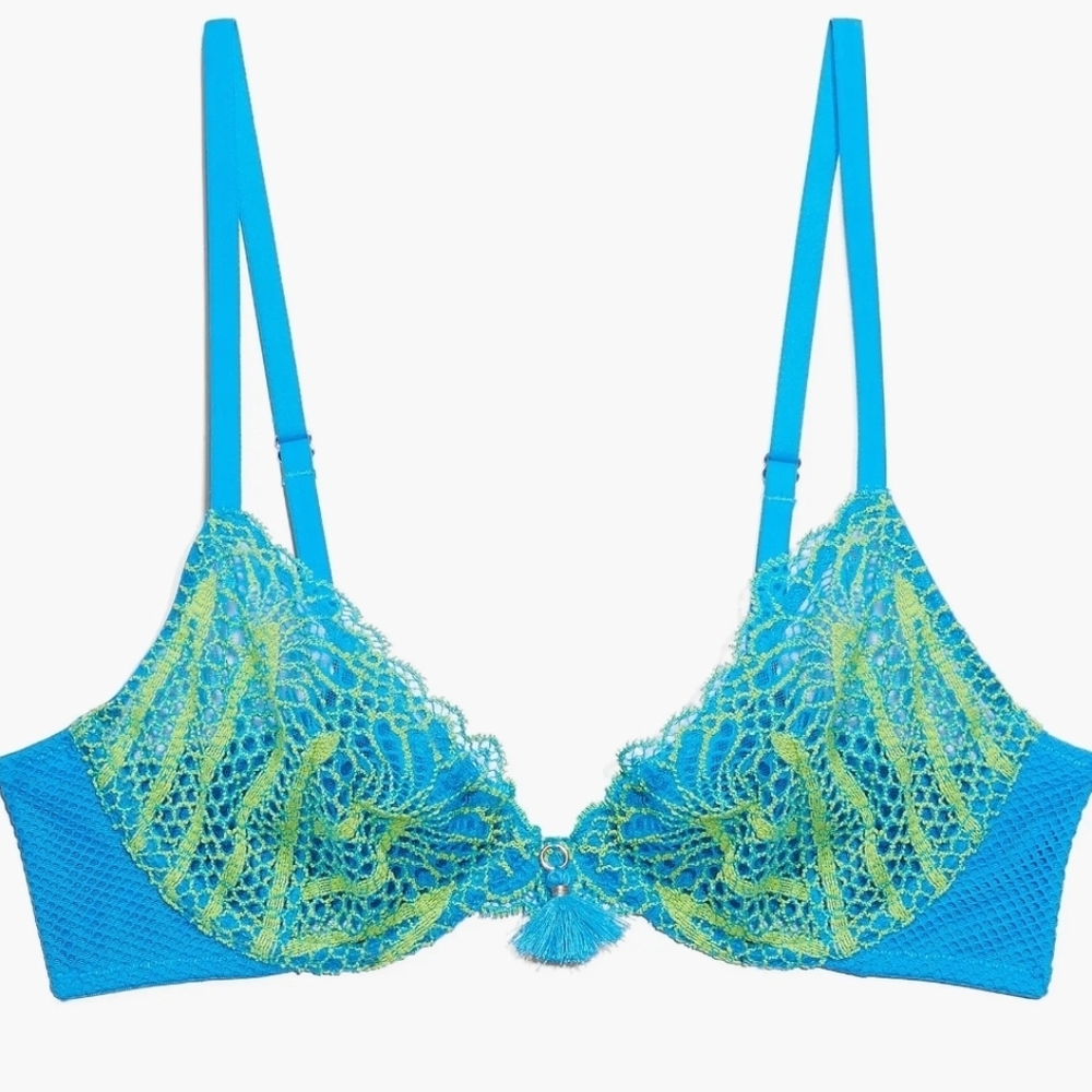 Savage X Fenty Stranded in Lace Plunge Bra